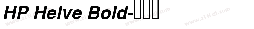 HP Helve Bold字体转换